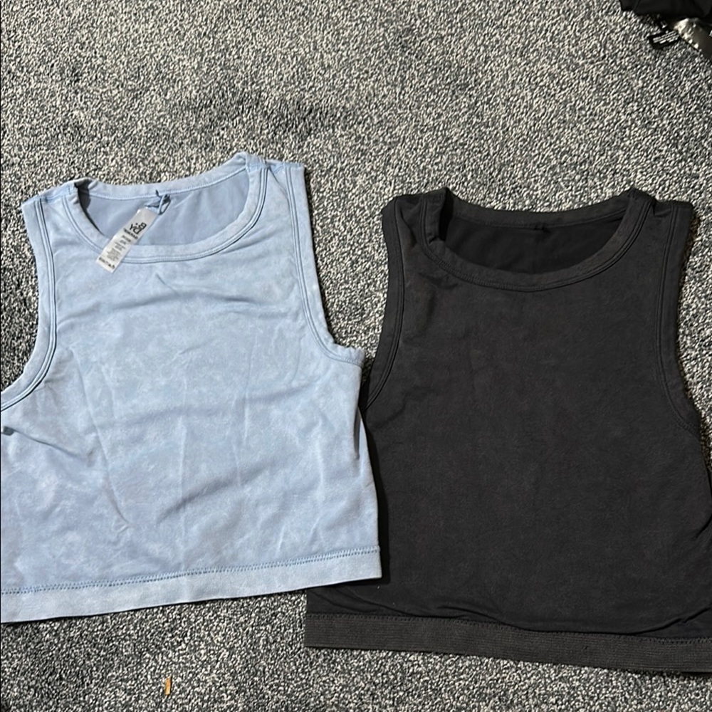 Light Blue and Black Tank Tops (Selling both together)